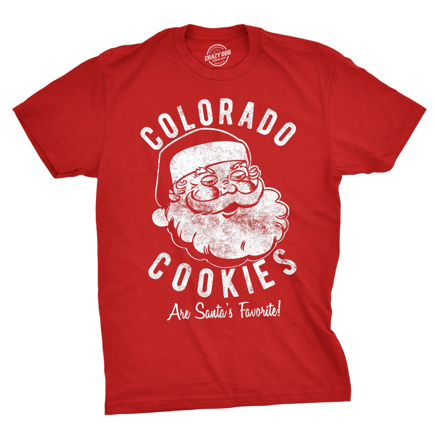 Santa Face Christmas Shirt, Christmas Shirt Men, Colorado Cookies Shirt, Festive Tees Guys, Christmas Pot Shirt, Christmas Weed Shirts