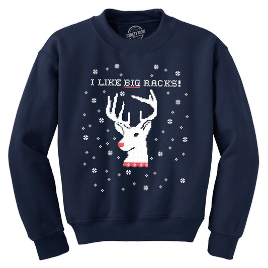 Ugly Sweater, Ugly Christmas Sweatshirt, Big Racks Sweatshirts, Ugly Sweater Party, Hunter Sweater, Reindeer Sweater Men