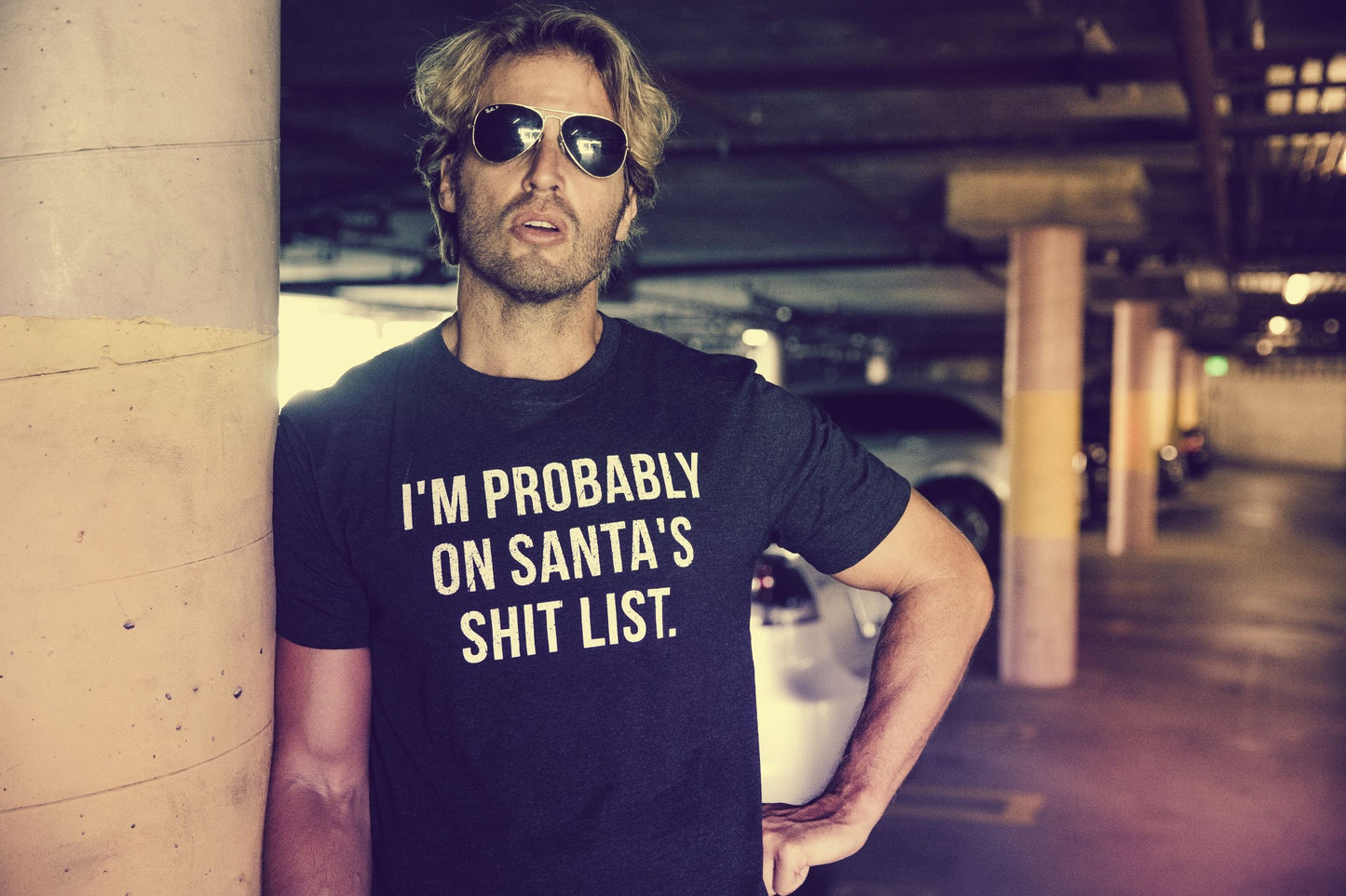 Rude Christmas Shirt, Probably On Santas Shit List, Christmas Shirt, Funny Shirt Xmas, Offensive Xmas Gifts, Funny Sarcastic Christmas Tee