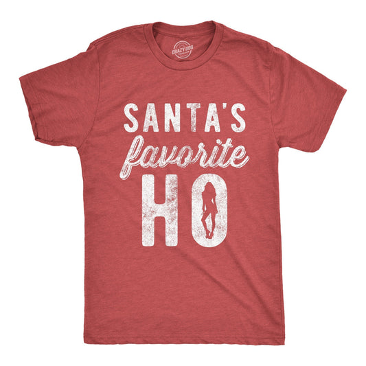 Rude Christmas Shirt, Santa's Favorite Ho, Vintage, Santa Christmas Funny T Shirt Xmas, Rude Christmas Tee, Offensive Xmas Gifts