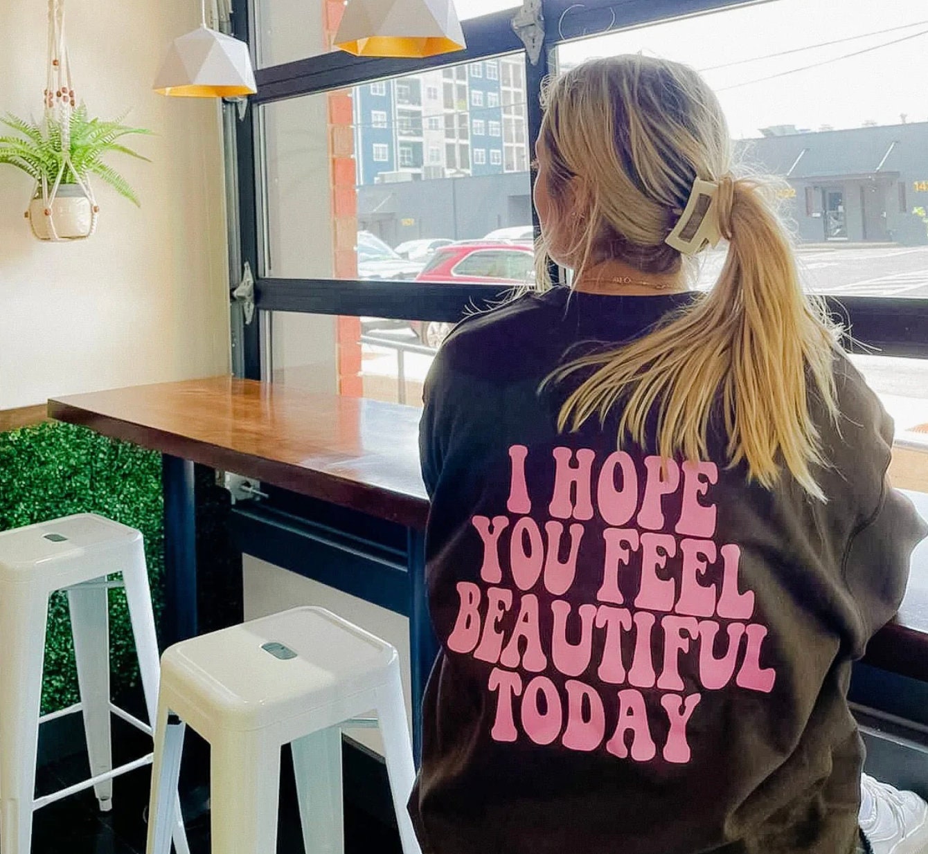 I hope you feel beautiful today crewneck | positive crew | Trendy crewneck | crewneck sweatshirt