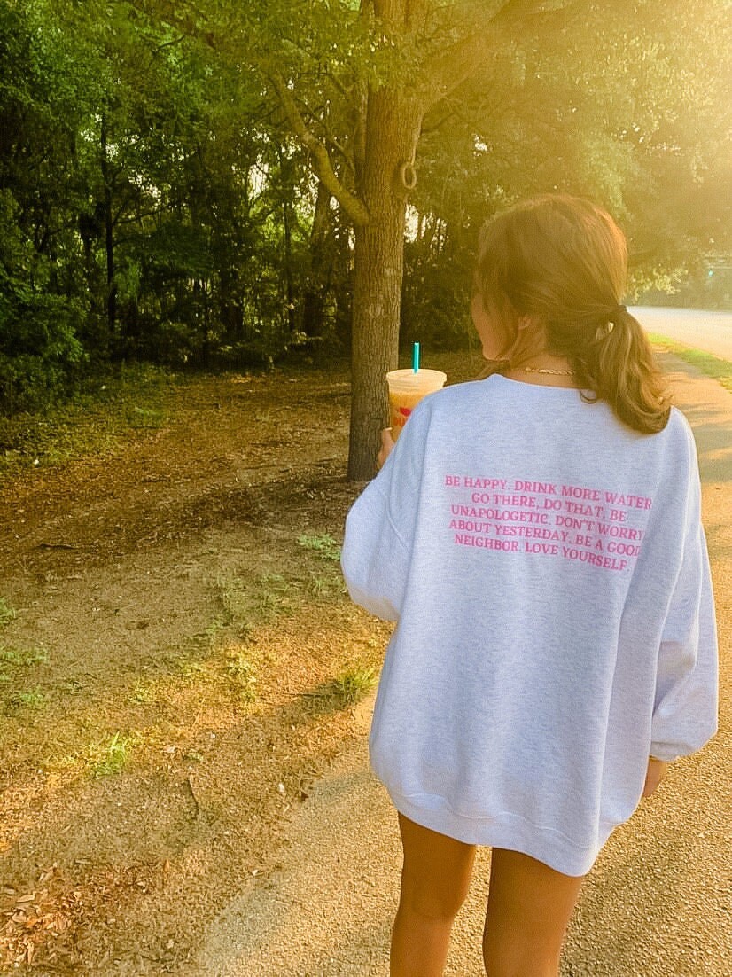 self love club crewneck, trendy crewneck, crewneck sweatshirt, love yourself hoodie, self care hoodie, oversized sweatshirt, self love crew