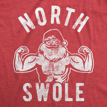 Santa Face Christmas Shirt, Christmas Shirt Man, Beard Shirts, Festive Tee, Funny Christmas Shirts, North Swole, Santa Workout, Jacked Santa