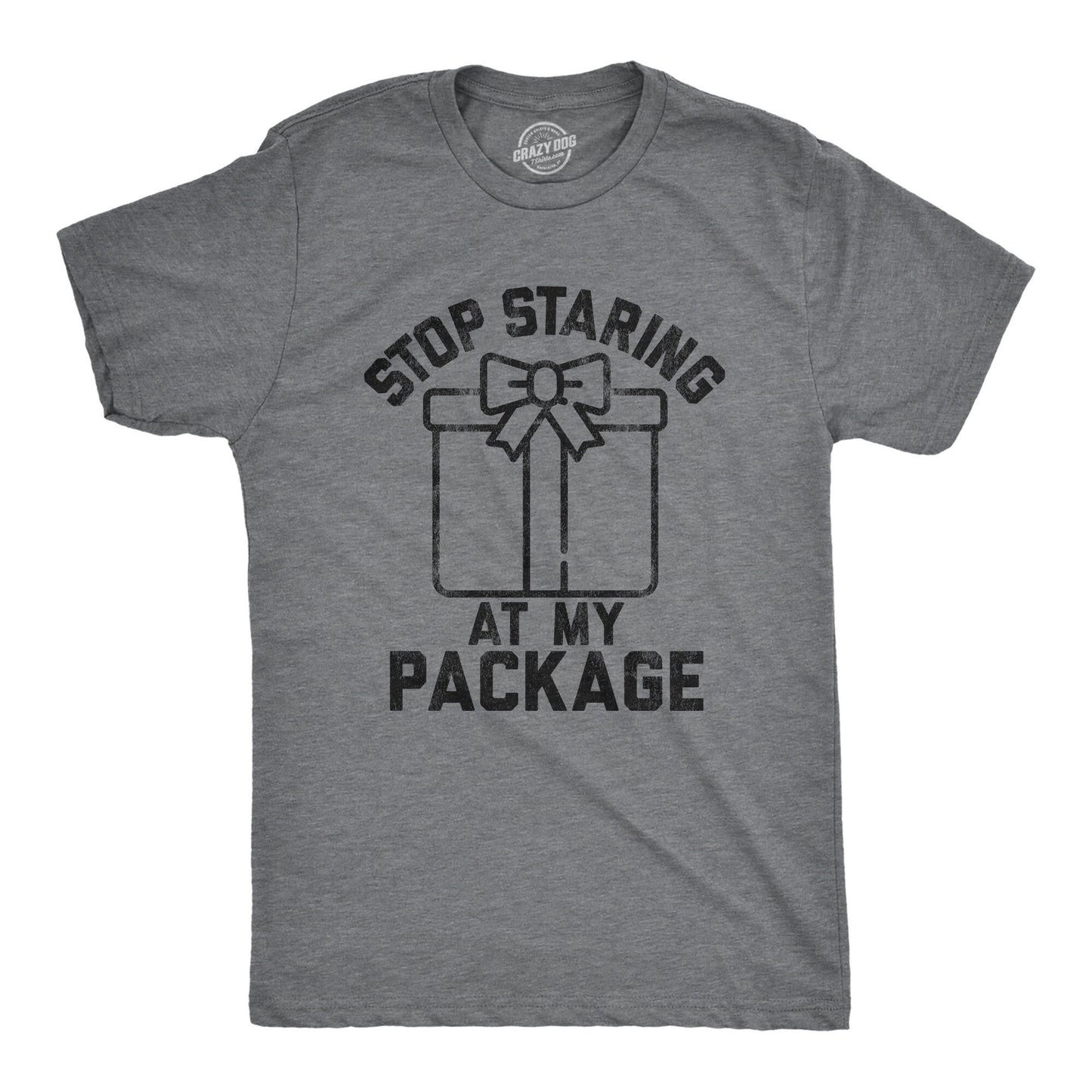 Funny Christmas, Present Shirt, Rude Christmas, Offensive Xmas Gifts, Messed Up Christmas, Innuendo, Stop Staring At My Package, Gift Shirts